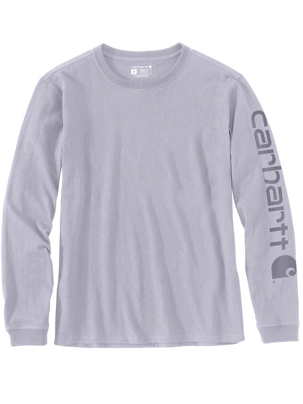 Carhartt Logo Sleeve Graphic Heavyweight Long-Sleeve T-Shirt - Mica/Wisteria